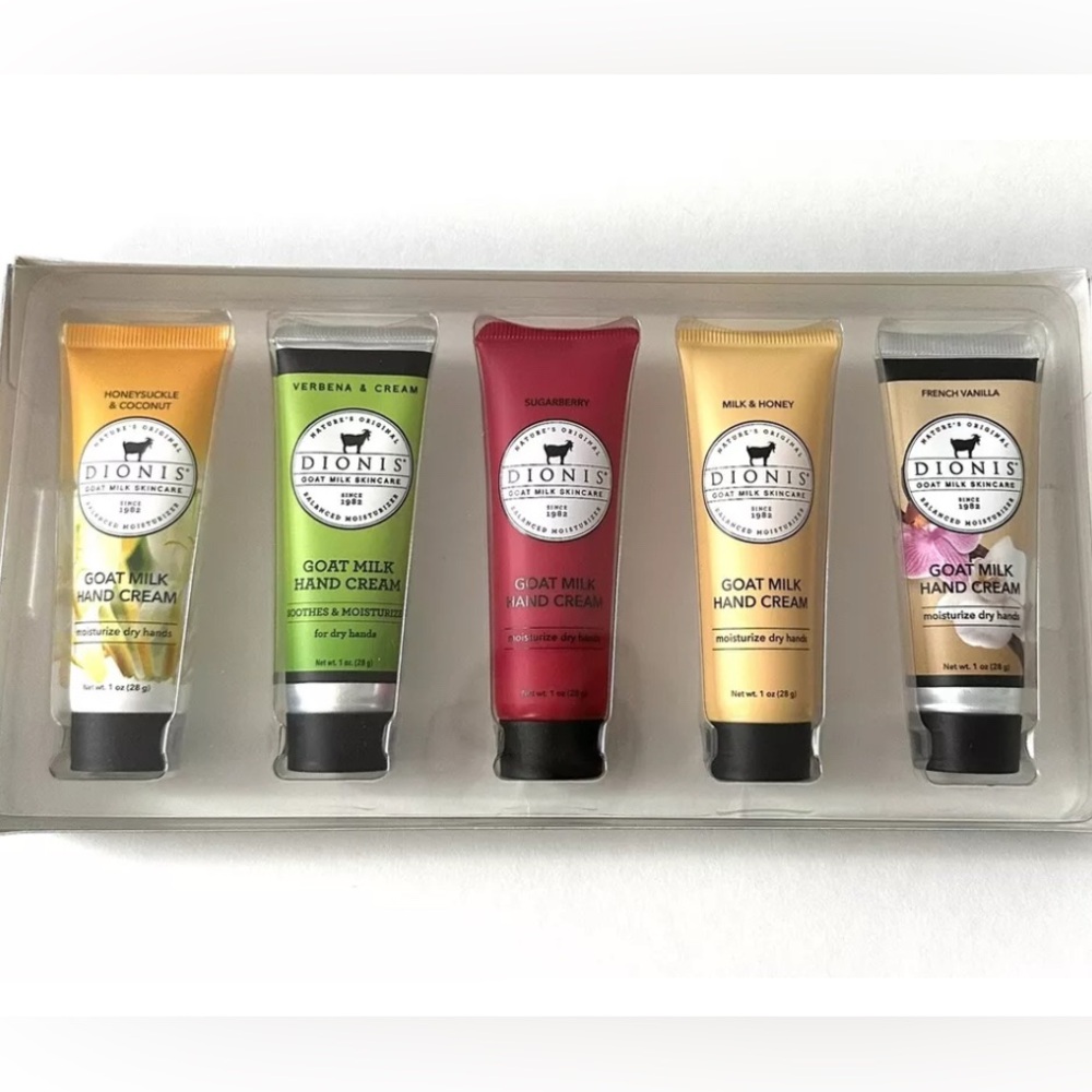 DIONIS INSPIRE GOAT MILK HAND CREAM 5 PIECE GIFT SET NEW